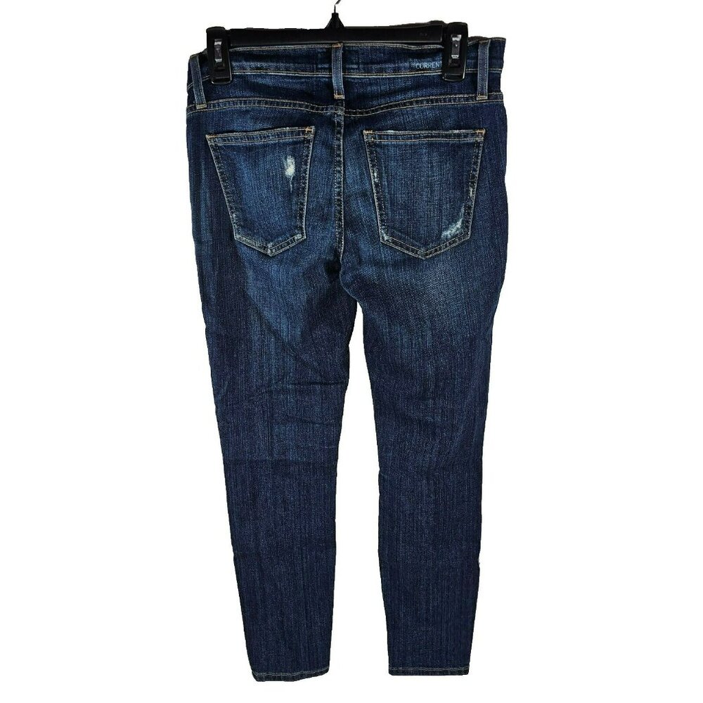 Current Elliott Stiletto Skinny Mid Rise Jeans Women's Size 27 Dark Blue 27x26" - Picture 2 of 14